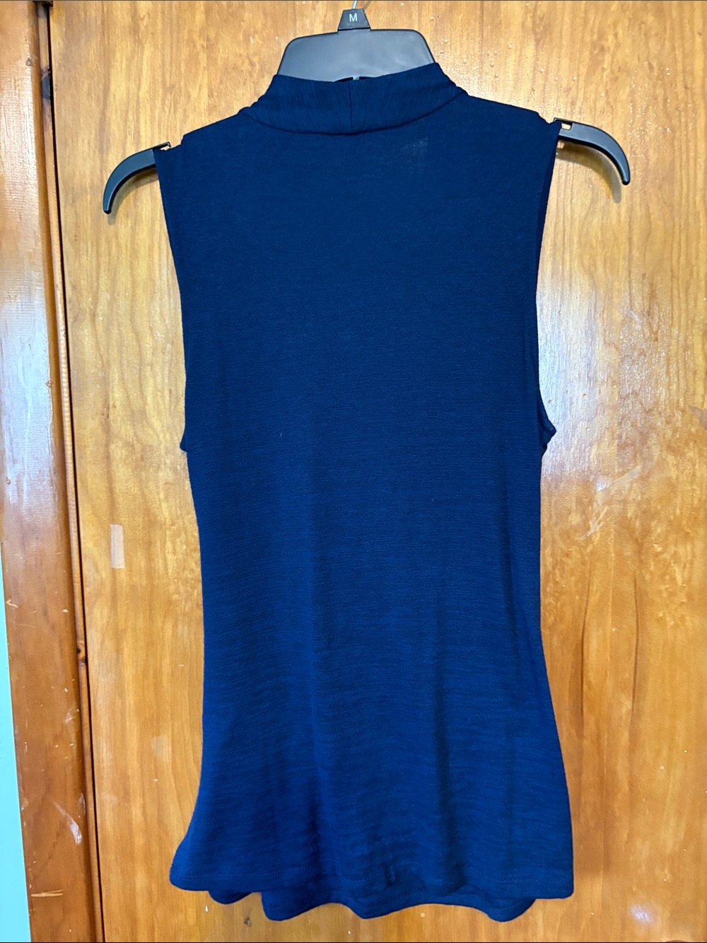 41 Hawthorn Benni Wrap Front Ruched Knit Top - Navy - Size M - Picture 2 of 5